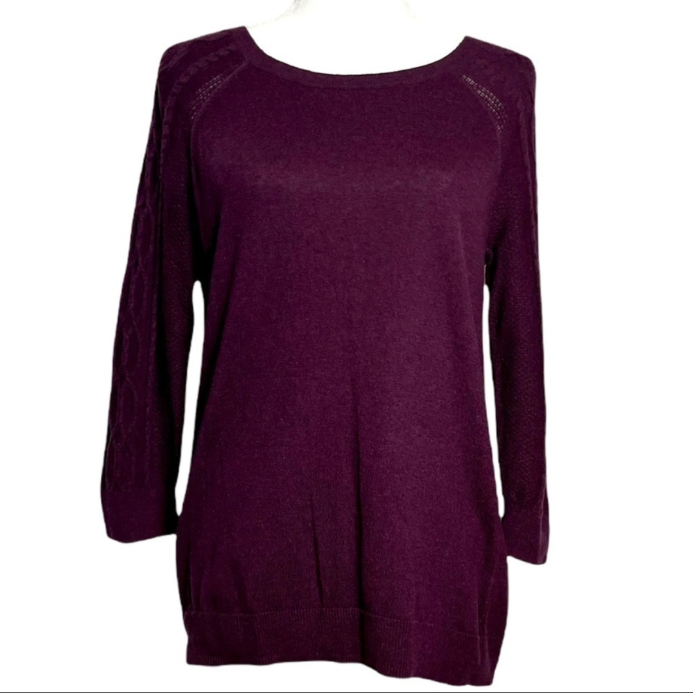 Sonoma Knit Sweater Burgundy Size S